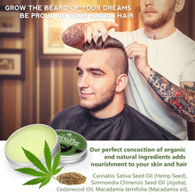 Load image into Gallery viewer, Men Organic Beard Hemp Cbd Oil Balm Moustache Wax Styling Beeswax Moisturizing Smoothing Gentlemen Beard Care Natural Hemp Balm