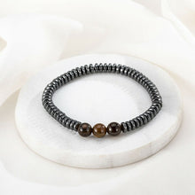 Load image into Gallery viewer, Weight Loss Magnetic Therapy Bracelet For Men Women 8mm Black Hematite Stone Beads Stretch Health Care Bracelet Jewelry Gift