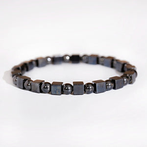 Weight Loss Magnetic Therapy Bracelet For Men Women 8mm Black Hematite Stone Beads Stretch Health Care Bracelet Jewelry Gift