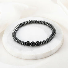 Load image into Gallery viewer, Weight Loss Magnetic Therapy Bracelet For Men Women 8mm Black Hematite Stone Beads Stretch Health Care Bracelet Jewelry Gift