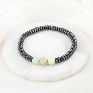 Weight Loss Magnetic Therapy Bracelet For Men Women 8mm Black Hematite Stone Beads Stretch Health Care Bracelet Jewelry Gift