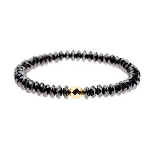 Weight Loss Magnetic Therapy Bracelet For Men Women 8mm Black Hematite Stone Beads Stretch Health Care Bracelet Jewelry Gift