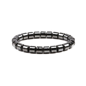 Weight Loss Magnetic Therapy Bracelet For Men Women 8mm Black Hematite Stone Beads Stretch Health Care Bracelet Jewelry Gift