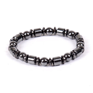 Weight Loss Magnetic Therapy Bracelet For Men Women 8mm Black Hematite Stone Beads Stretch Health Care Bracelet Jewelry Gift