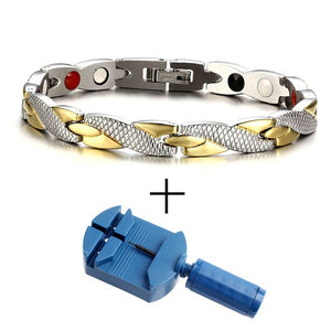 Twisted Health Magnetic Bracelet For Women 316L Stainless Steel
