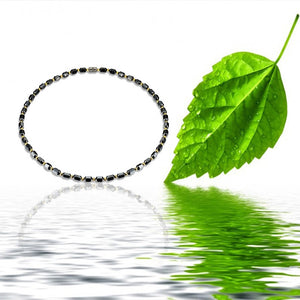 2020 Men Black Hematite Magnet Gold Necklace